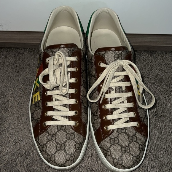 Gucci GG Supreme Not Fake Sneakers Authentic Size 11G Fits 12 US Shoes - Picture 3 of 10